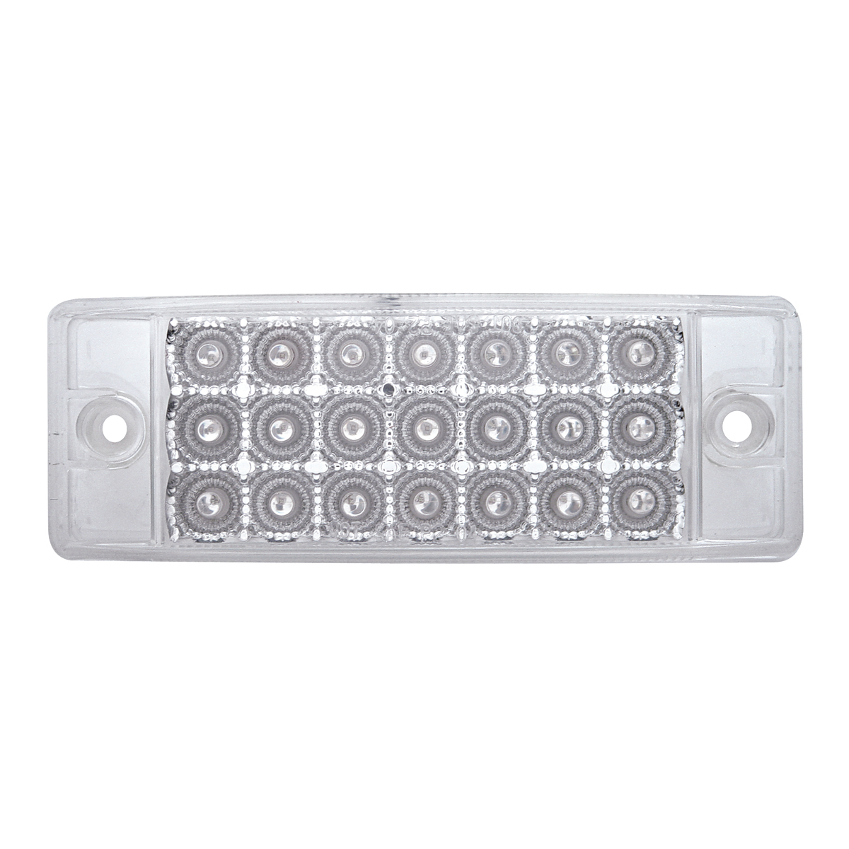 21 LED Reflector Rectangular Light (Clearance/Marker) - Red LED/Clear Lens - Thumbnail 4