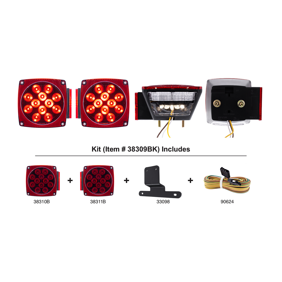Over 80" Wide LED Submersible Combination Tail Light Kit - Thumbnail 17