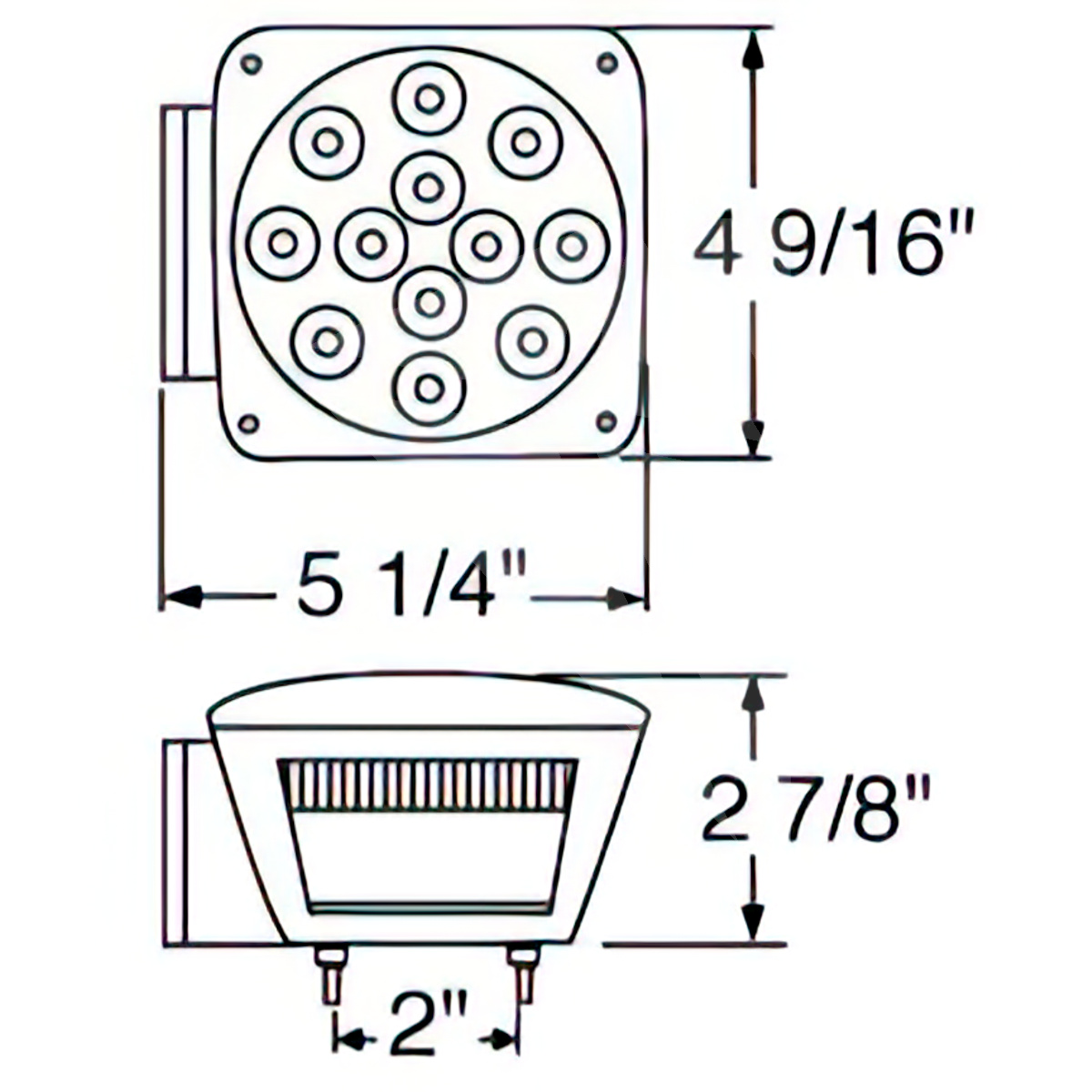 Over 80" Wide LED Submersible Combination Tail Light With License Light (Bulk) - Thumbnail 8