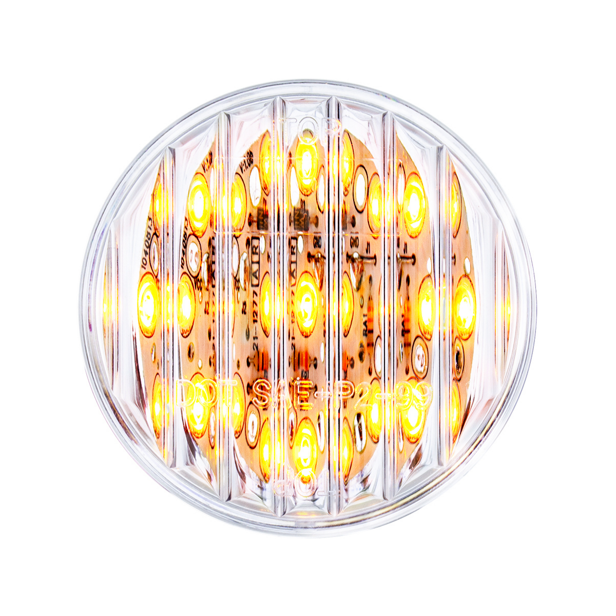 9 LED 2" Round Light (Clearance/Marker) - Amber LED/Clear Lens (Bulk) - Thumbnail 7