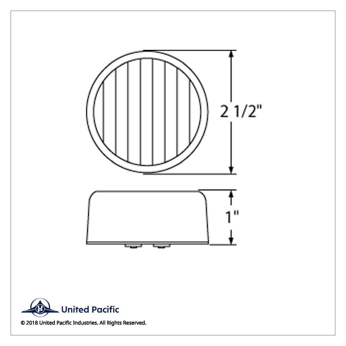 13 LED 2.5" Round Light (Clearance/Marker) - Amber LED/Clear Lens - Thumbnail 6