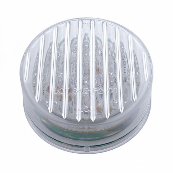 13 LED 2.5" Round Light (Clearance/Marker) - Red LED/Clear Lens (Bulk) - Thumbnail 3