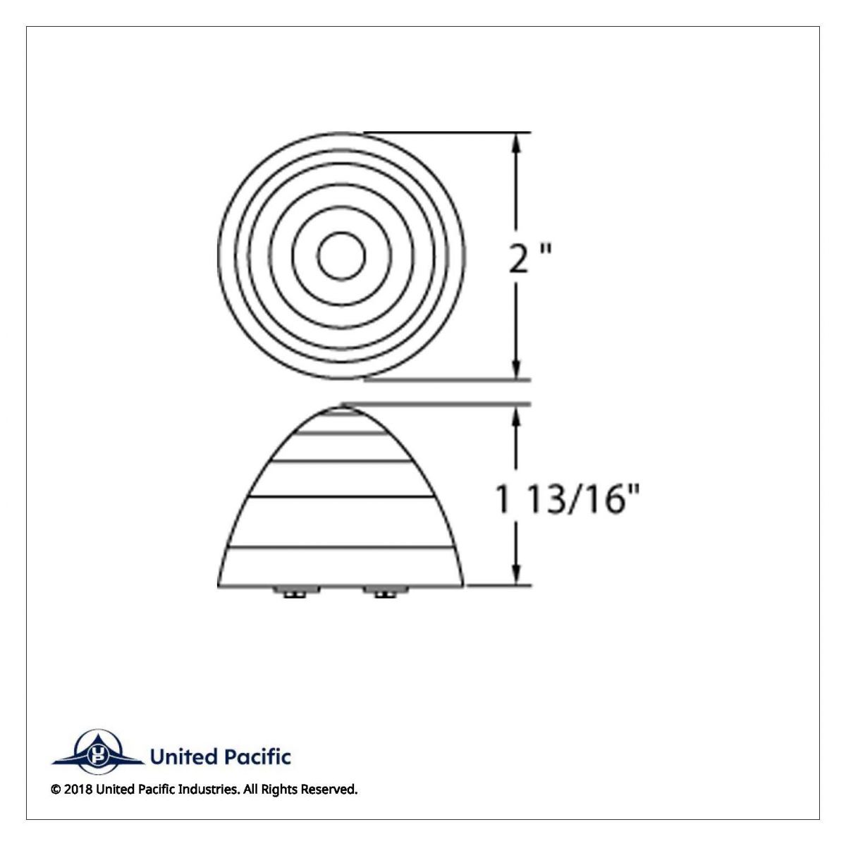 9 LED 2" Round Beehive Light (Clearance/Marker) - Red LED/Clear Lens (Bulk) - Thumbnail 3