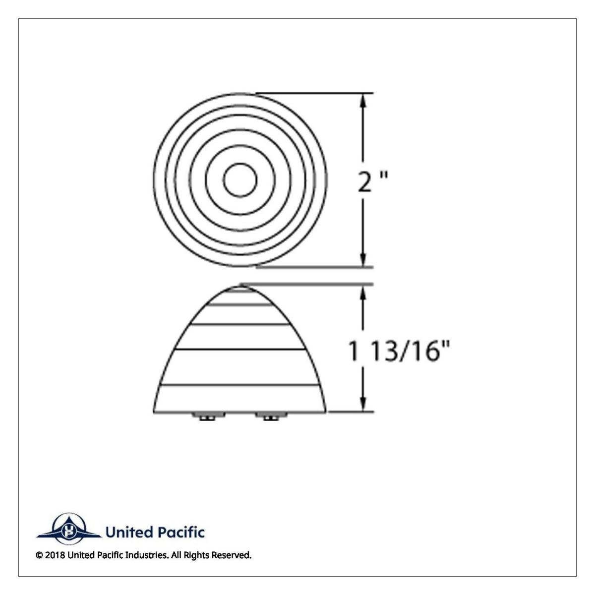 9 LED 2" Round Beehive Light (Clearance/Marker) - Red LED/Clear Lens (Bulk) - Thumbnail 4