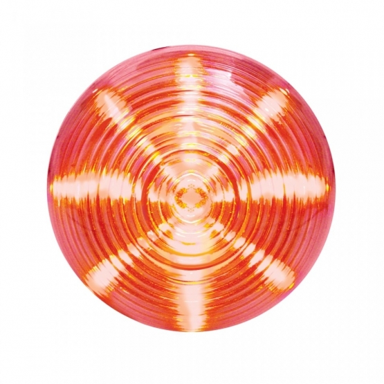 13 LED 2.5" Round Beehive Light (Clearance/Marker) - Red LED/Clear Lens