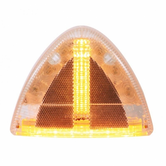 30 LED Low Profile Turn Signal Light For 1987-2007 Peterbilt 379/378/357 - Amber LED/Clear Lens - Thumbnail 2
