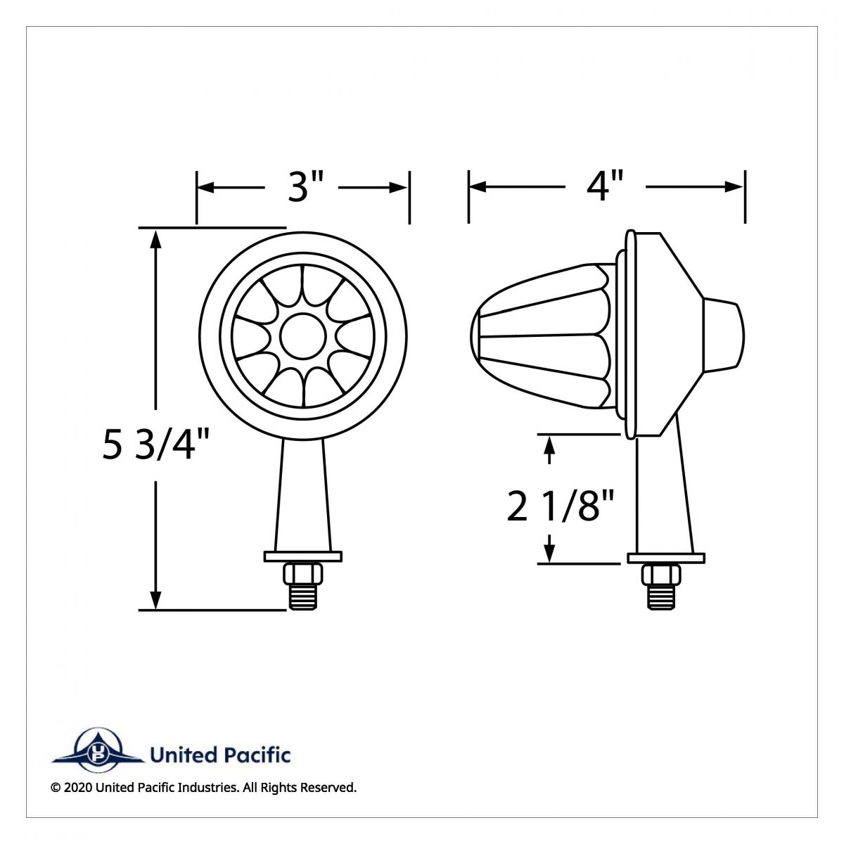 11 LED 2-1/8" Arm Watermelon Honda Light Kit - Amber LED/Clear Lens - Thumbnail 2