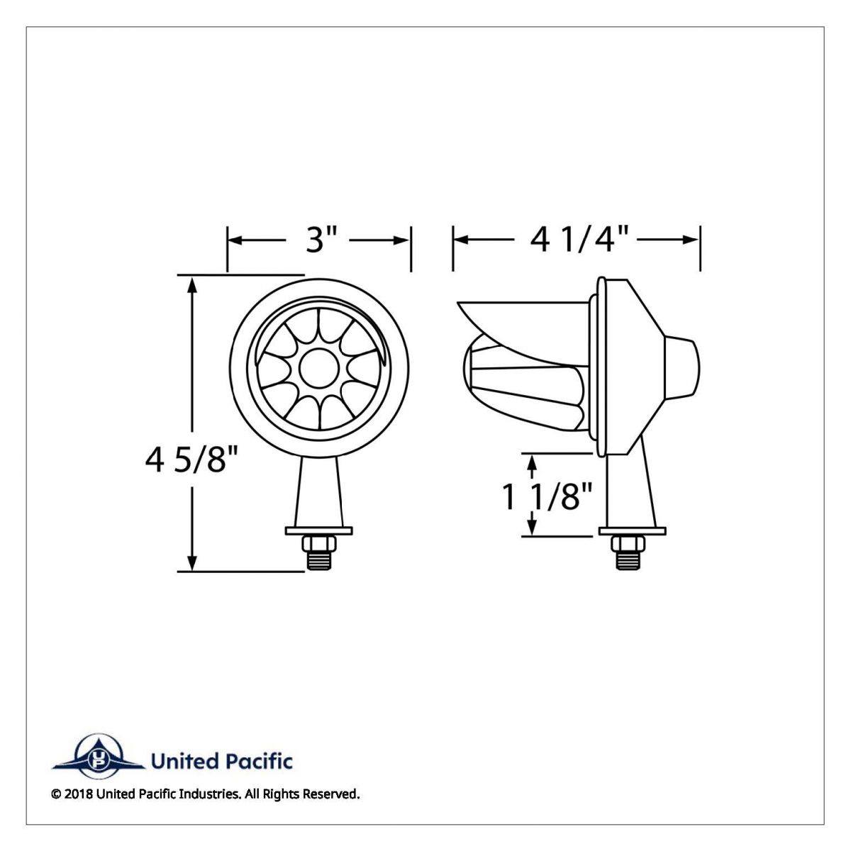 11 LED 1-1/8" Arm Watermelon Honda Light Kit With Visor - Amber LED/Clear Lens - Thumbnail 4