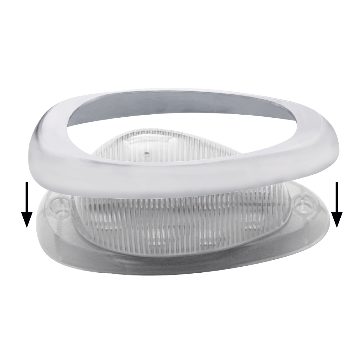 15 LED Freightliner Sleeper Light (Clearance/Marker) - Amber LED/Clear Lens - Thumbnail 4