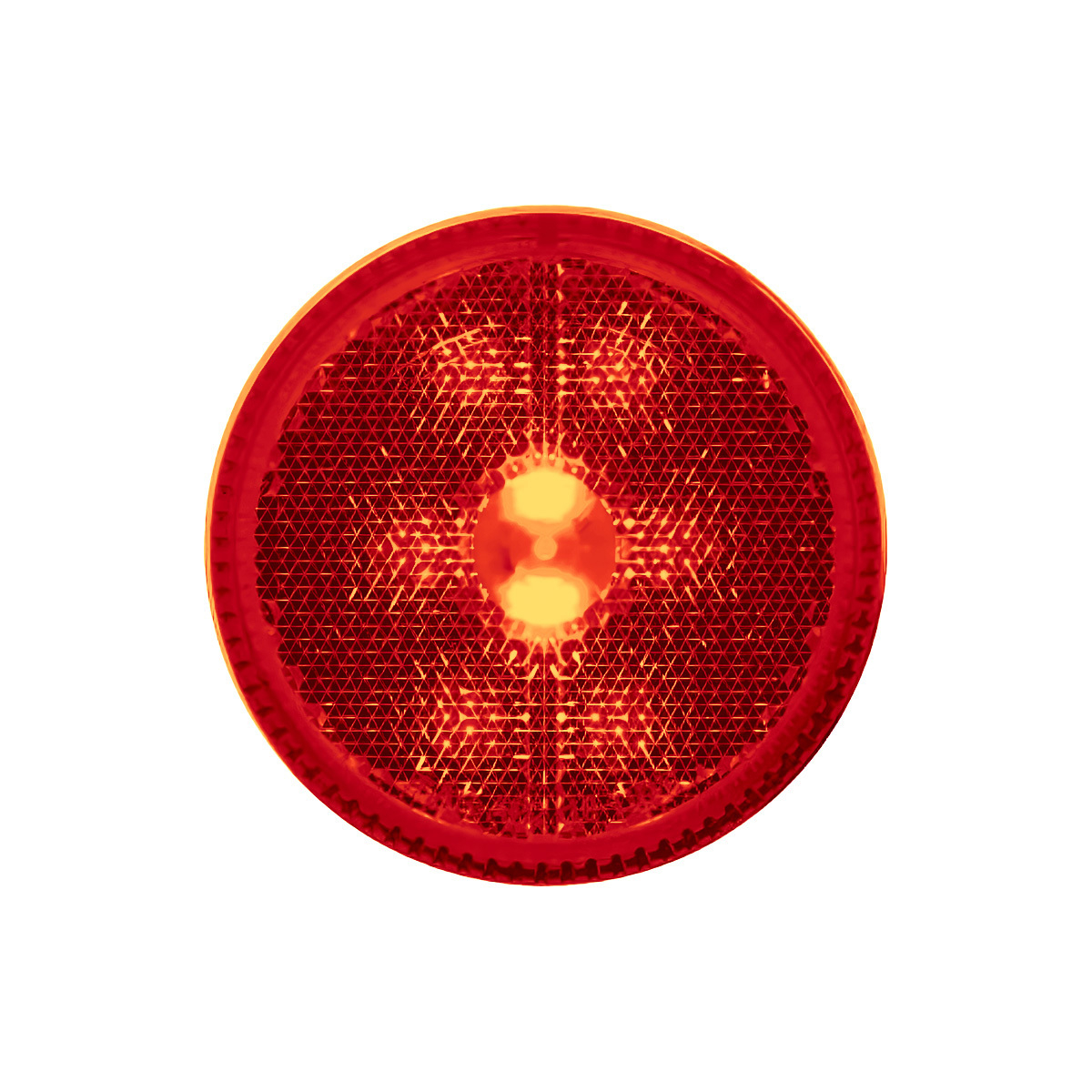 8 LED 2.5" Round Reflectorize Light (Clearance/Marker) - Red LED/Red Lens (Bulk) - Thumbnail 6