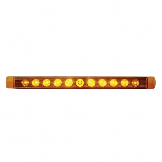 11 LED 17" Turn Signal Light Bar - Amber LED/Amber Lens