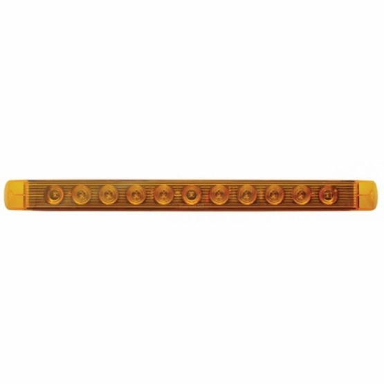 11 LED 17" Turn Signal Light Bar - Amber LED/Amber Lens - Thumbnail 2