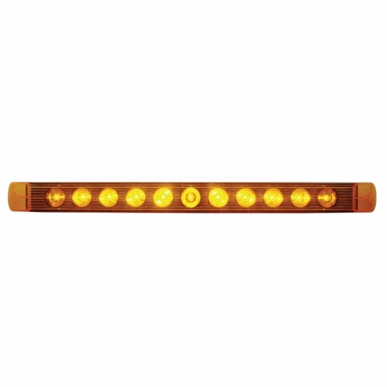 11 LED 17" Turn Signal Light Bar - Amber LED/Amber Lens (Bulk)