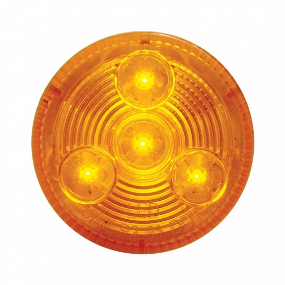 4 LED 2.5" Round Low Profile Light (Clearance/Marker) - Amber LED/Amber Lens
