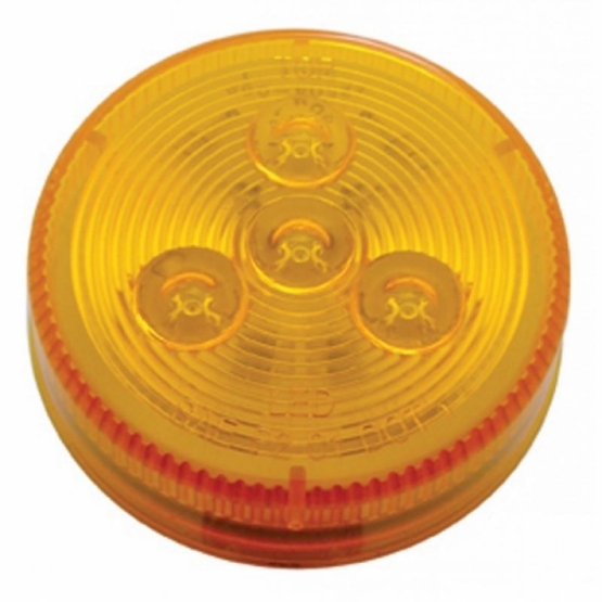 4 LED 2.5" Round Low Profile Light (Clearance/Marker) - Amber LED/Amber Lens - Thumbnail 2