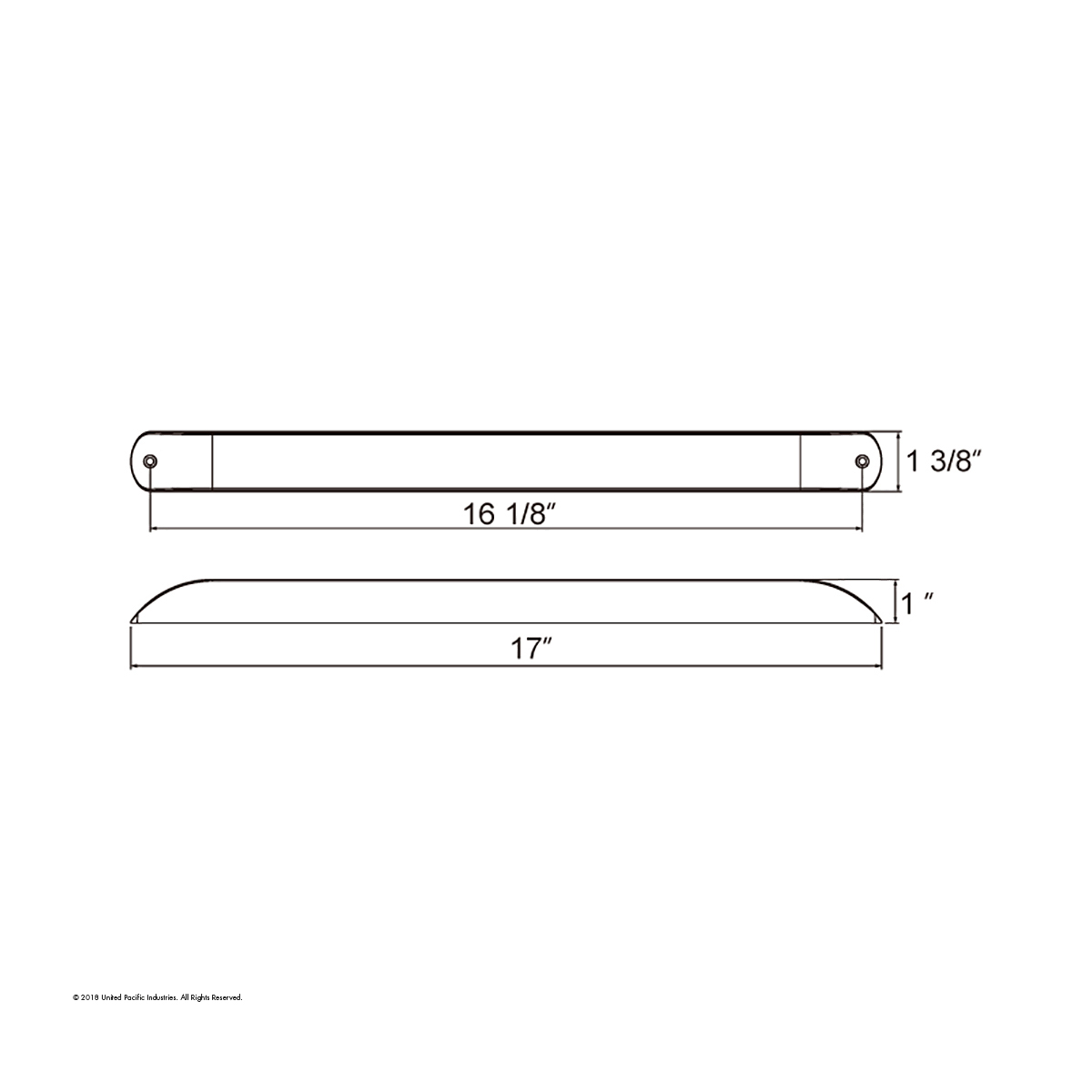 11 LED 17" Light Bar Only (Stop, Turn & Tail) - Red LED/Red Lens (Bulk) - Thumbnail 2