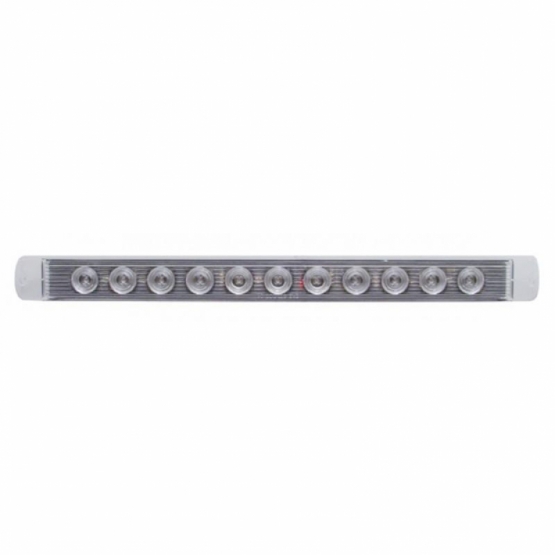 11 LED 17" Light Bar Only (Stop, Turn & Tail) - Red LED/Clear Lens (Bulk)
