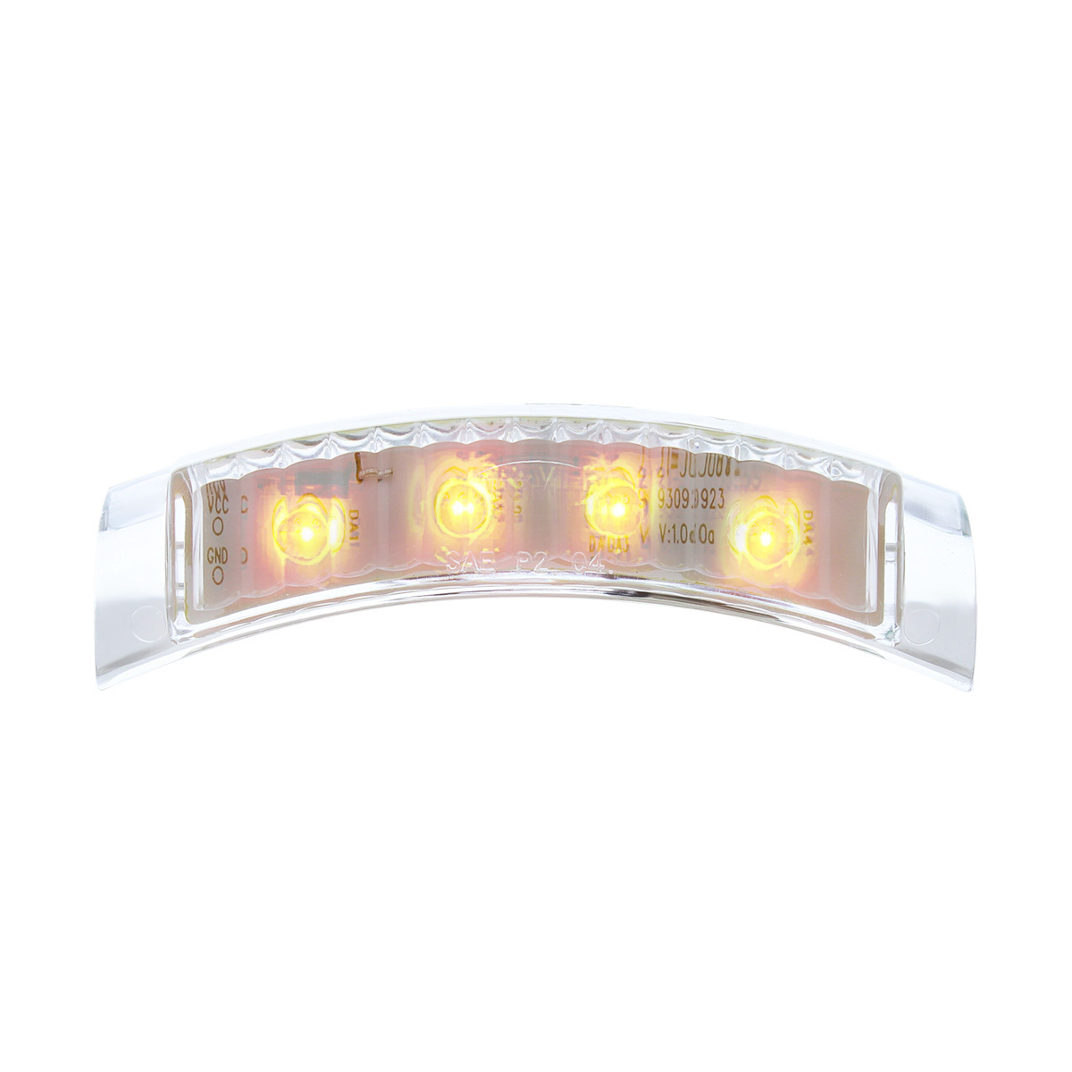 4 LED Headlight Turn Signal Light - Amber LED/Clear Lens - Thumbnail 4