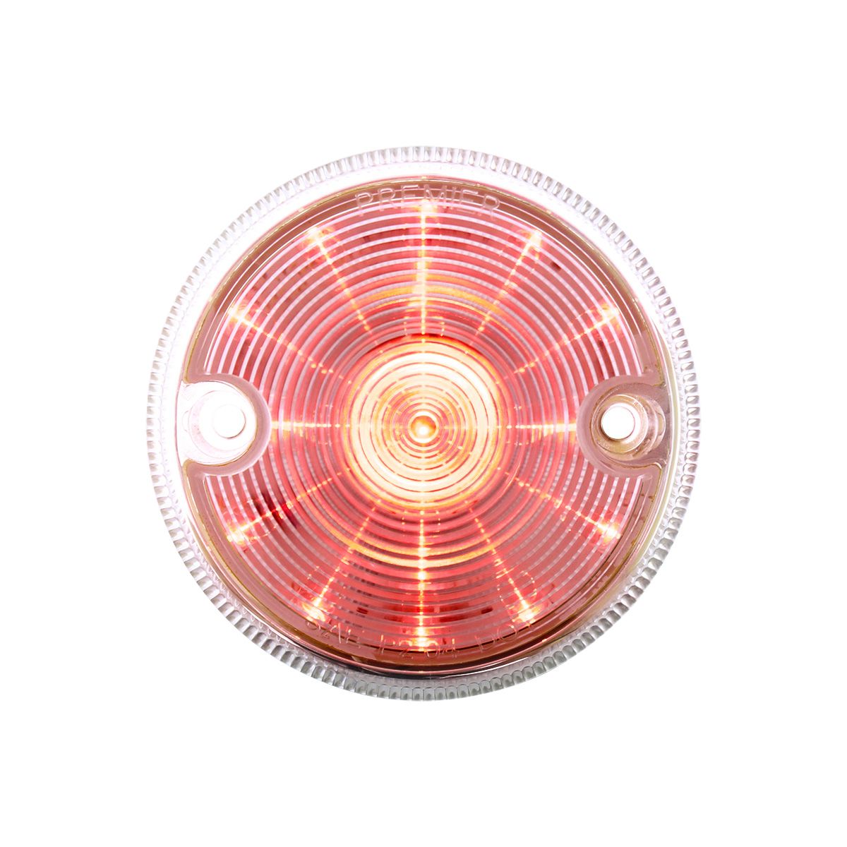 15 LED 3" Series 1 Light Only For Double Face Light Housing - Red LED/Clear Lens