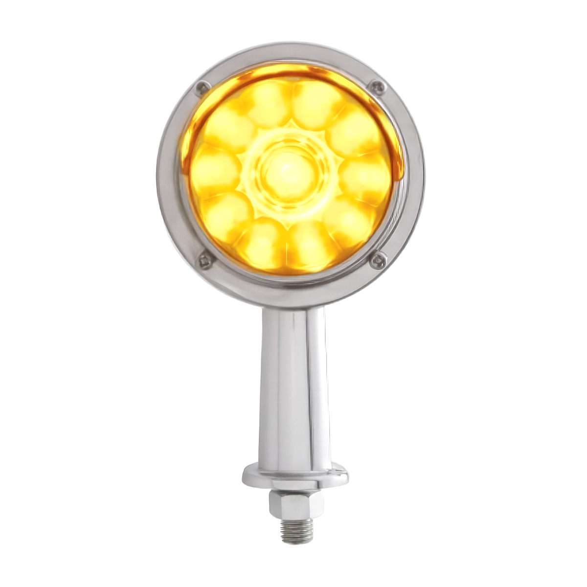 11 LED 2-1/8" Arm Watermelon Honda Light Kit With Visor - Amber LED/Amber Lens - Thumbnail 2
