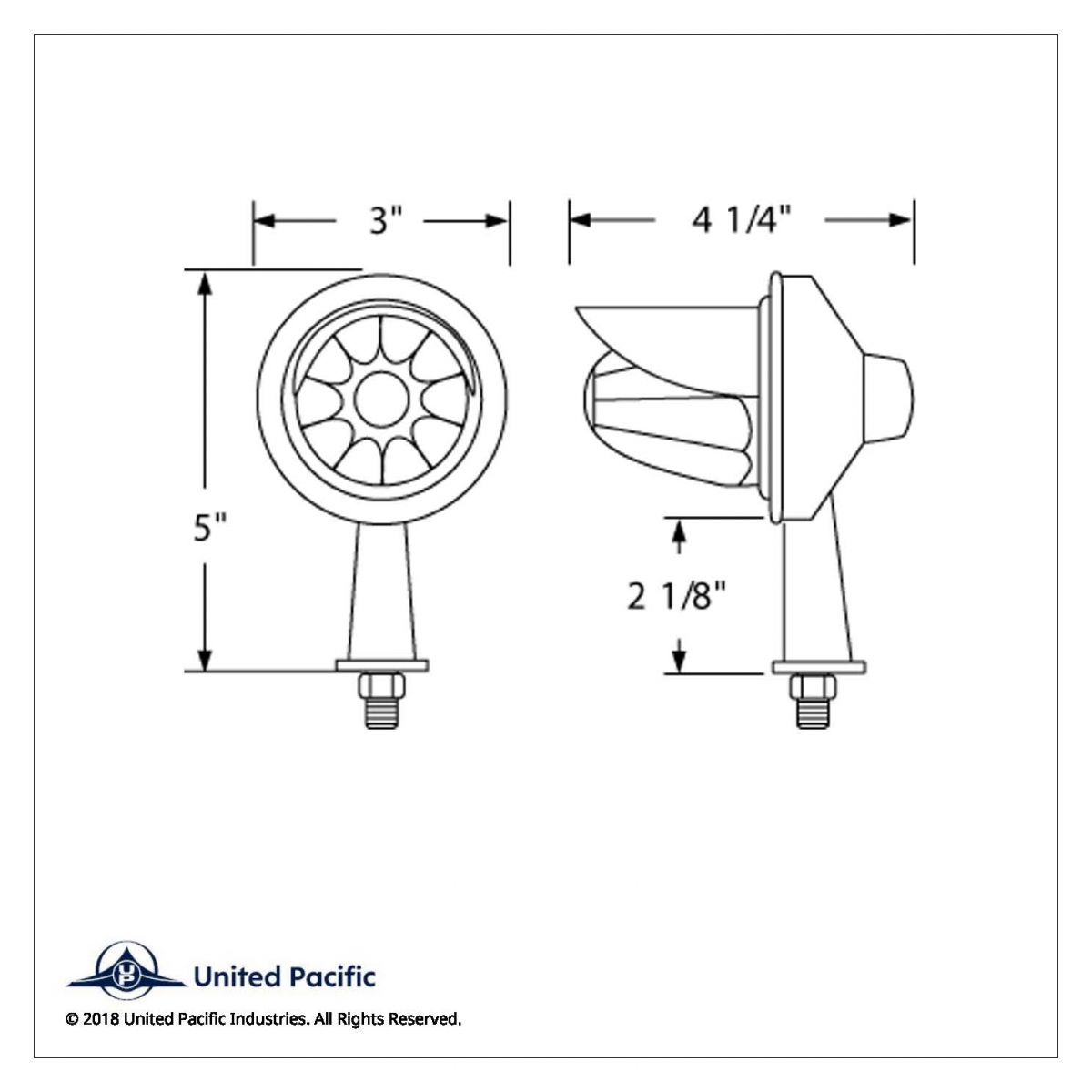 11 LED 2-1/8" Arm Watermelon Honda Light Kit With Visor - Amber LED/Clear Lens - Thumbnail 3