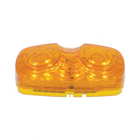 12 LED 4" X 2" Rectangular Light (Clearance/Marker) - Amber LED/Amber Lens (Bulk) - Thumbnail 2
