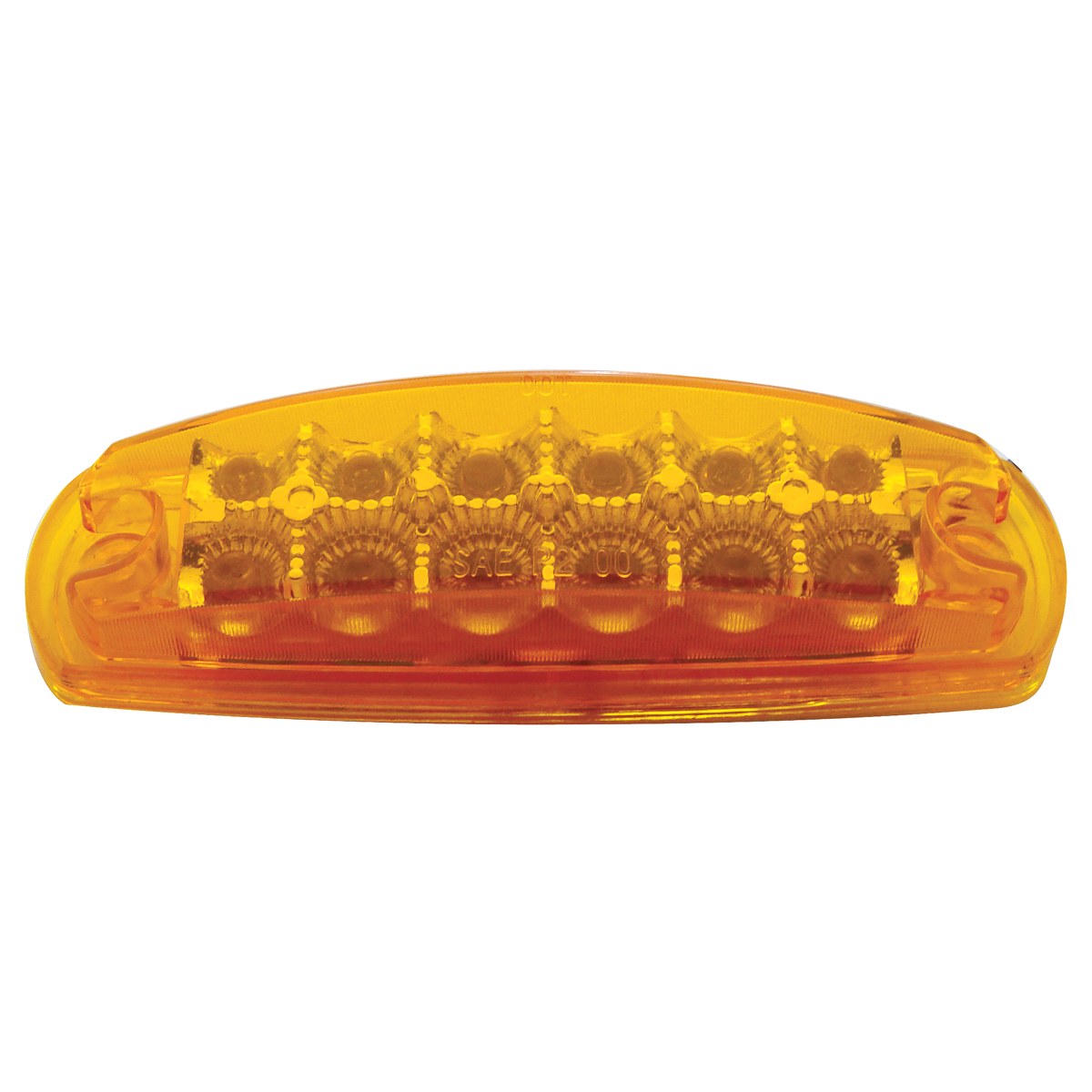 12 Amber LED Reflector Rectangular Light (Clearance/Marker) -Amber Lens (Bulk) - Thumbnail 3