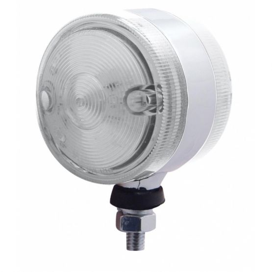 15 LED 3" Double Face Light - Amber & Red LED/Clear Lens