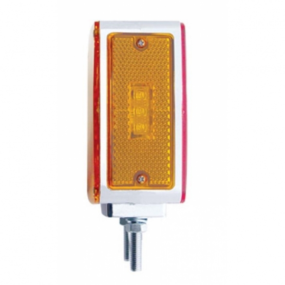 45 LED Double Stud Double Face Turn Signal Light (Driver) - Amber & Red LED/Amber & Red Lens - Thumbnail 4