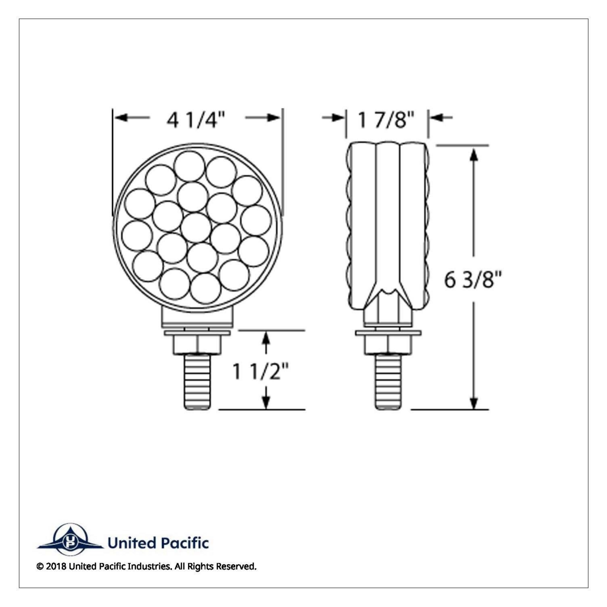 42 LED Double Face Turn Signal Light - Amber LED/Amber Lens - Thumbnail 5