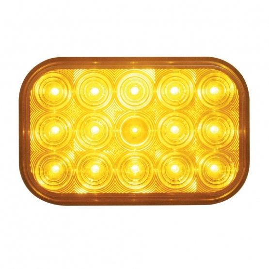 15 LED Rectangular Turn Signal Light - Amber LED/Amber Lens (Bulk)