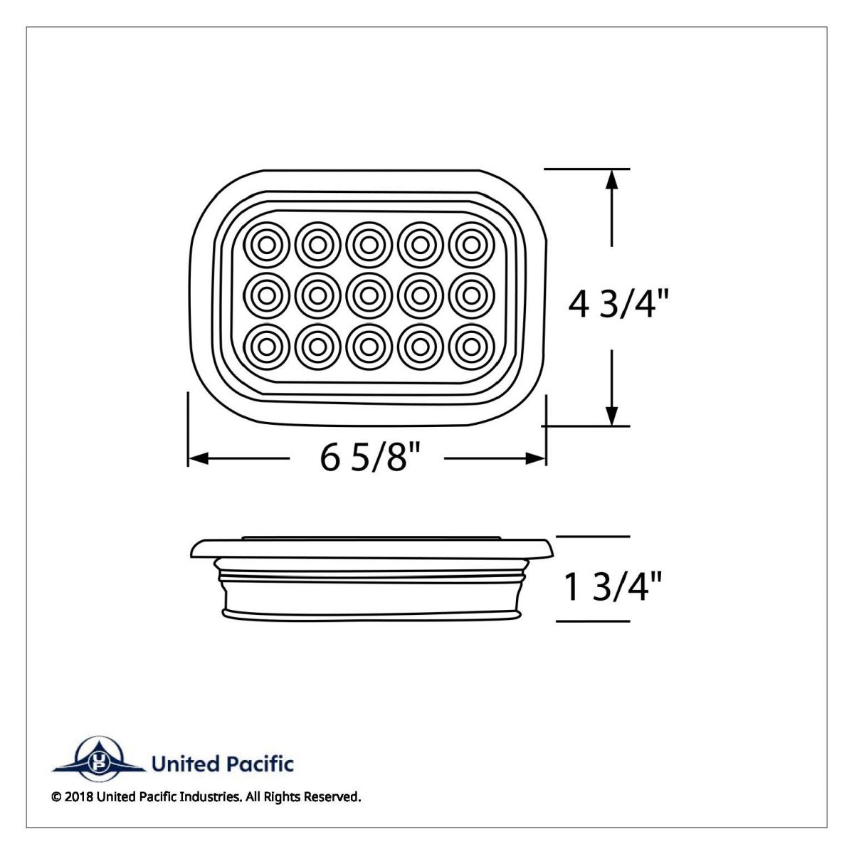 15 LED Rectangular Light Kit (Stop, Turn & Tail) - Red LED/Red Lens - Thumbnail 6