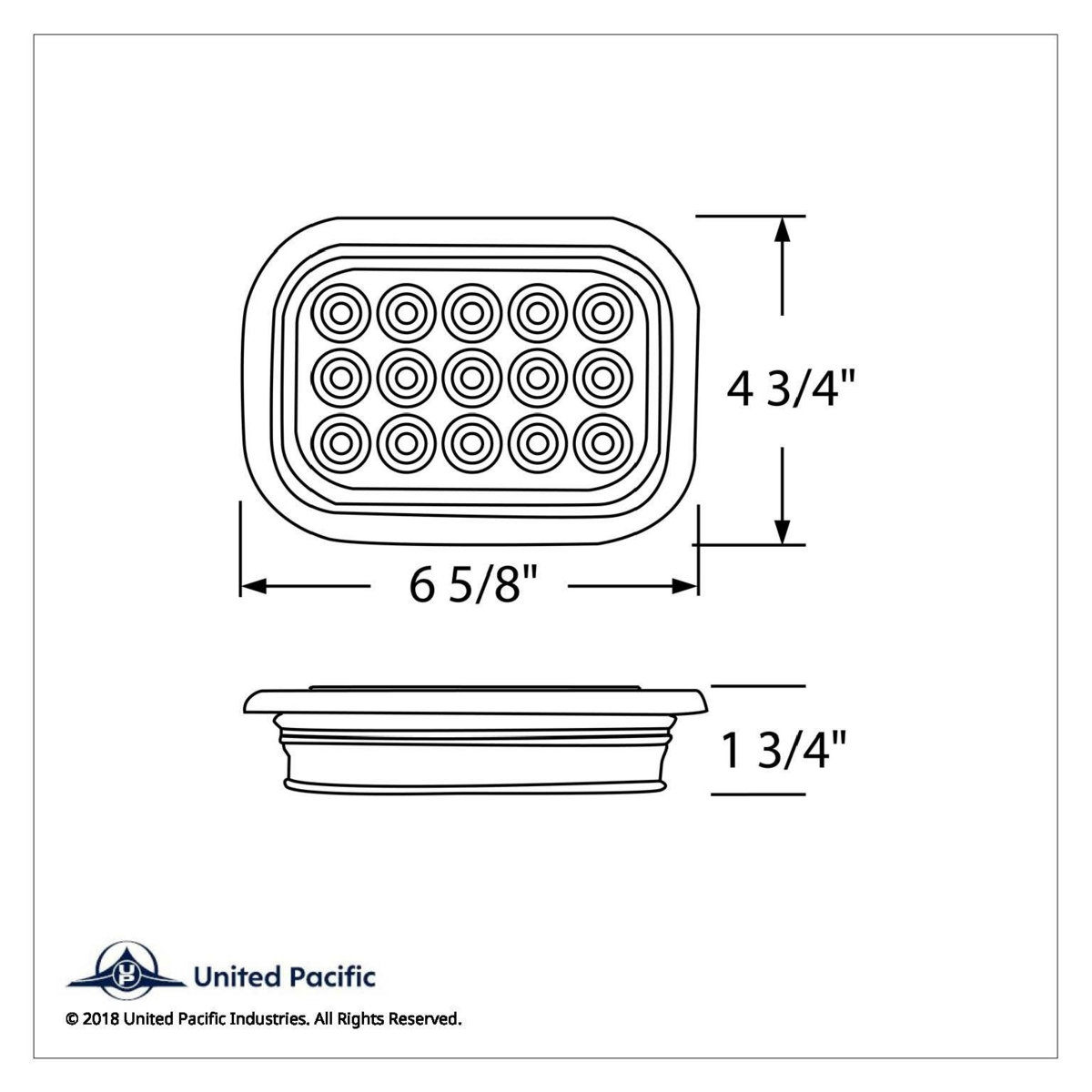 15 LED Rectangular Light Kit (Stop, Turn & Tail) - Red LED/Red Lens - Thumbnail 7