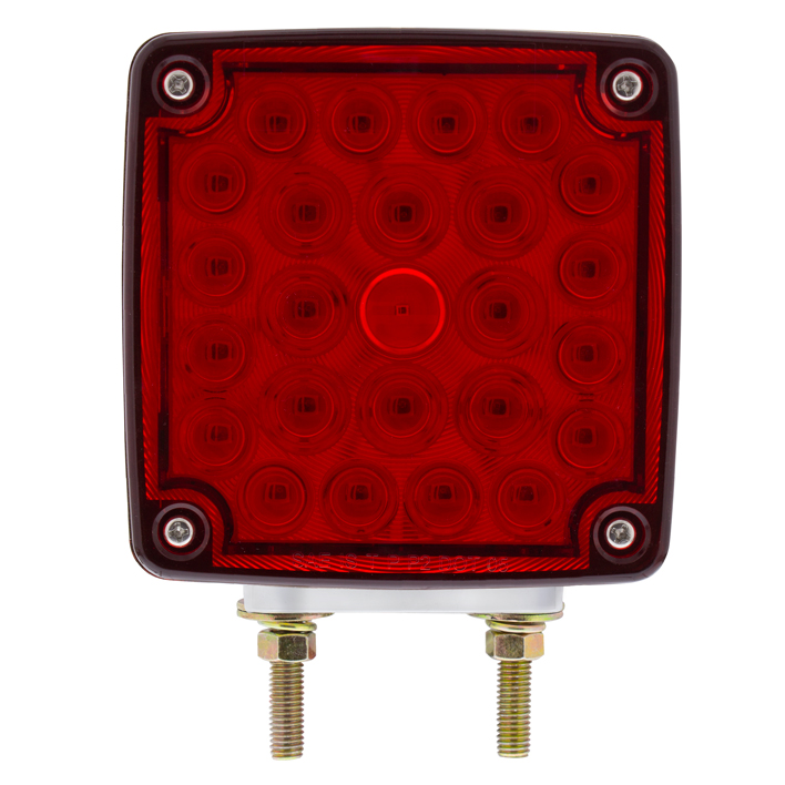 52 LED Double Stud Double Face Turn Signal Light (Driver) - Amber & Red LED/Amber & Red Lens - Thumbnail 8