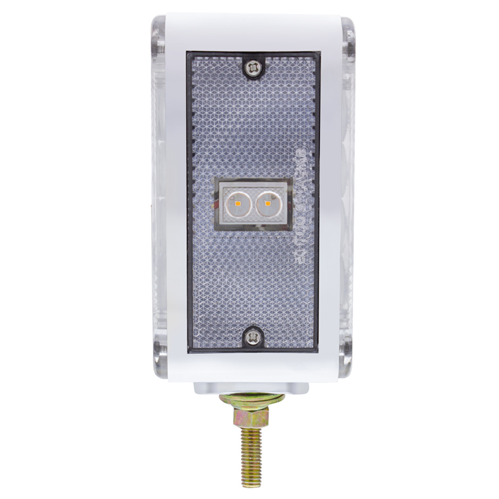 52 LED Double Stud Double Face Turn Signal Light (Passenger) - Amber & Red LED/Clear Lens - Thumbnail 6