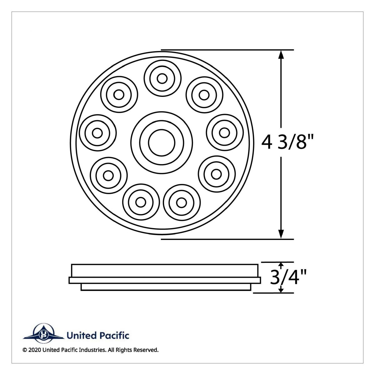 10 LED 4" Round Light (Stop, Turn & Tail) - Red LED/Clear Lens (Bulk) - Thumbnail 4