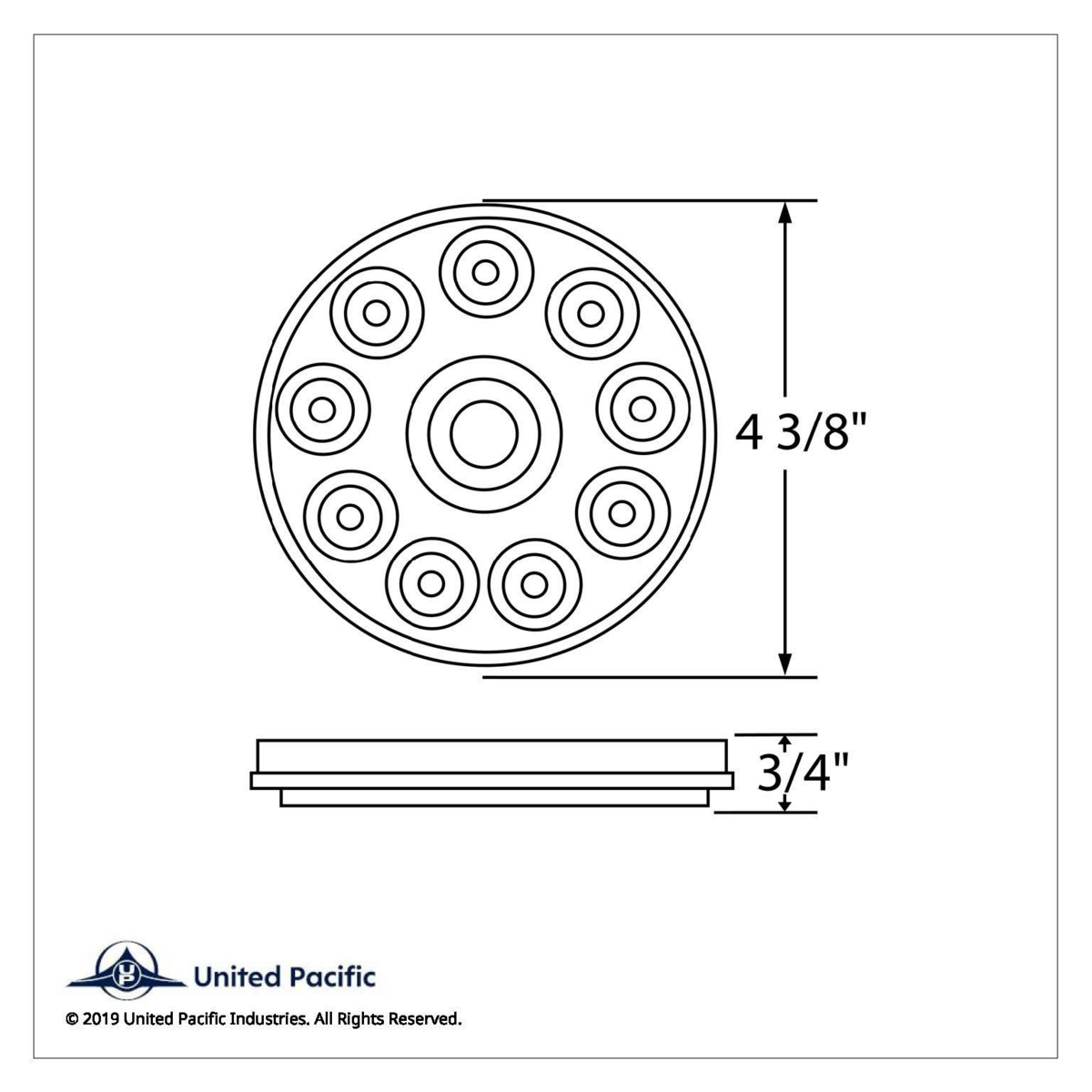 10 LED 4" Turn Signal Light - Amber LED/Clear Lens - Thumbnail 4