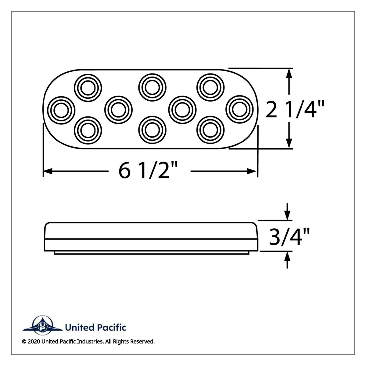 10 LED 6" Oval Turn Signal Light - Amber LED/Amber Lens - Thumbnail 6