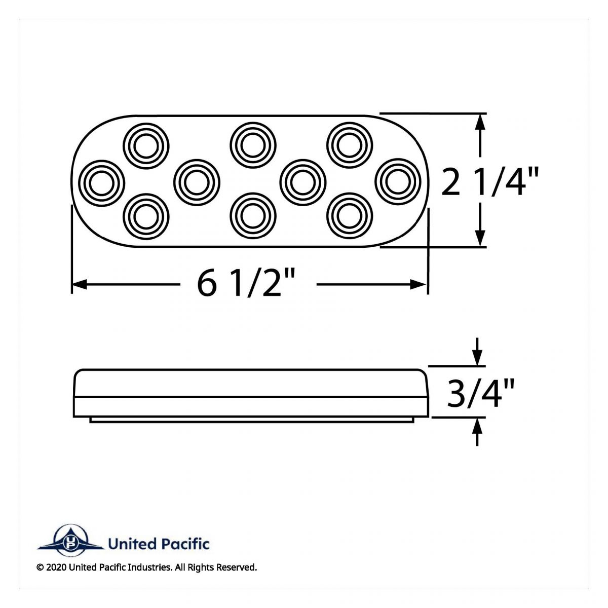 10 LED 6" Oval Turn Signal Light - Amber LED/Clear Lens (Bulk) - Thumbnail 4