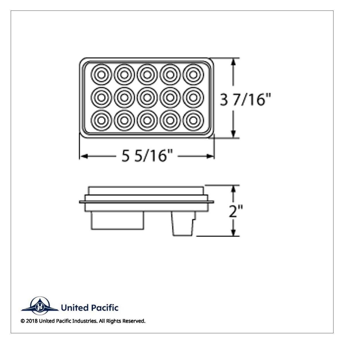15 LED Rectangular Back-Up Light (Bulk) - Thumbnail 6