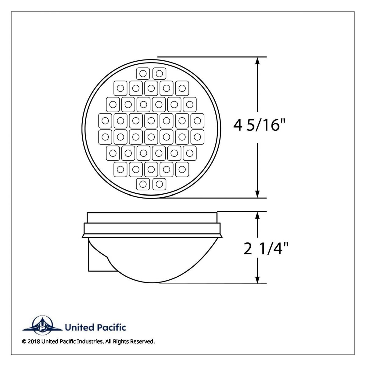 40 LED 4" Round Light (Stop, Turn & Tail) - Red LED/Red Lens - Thumbnail 5