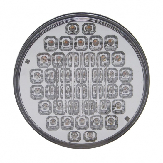 40 LED 4" Round Light (Stop, Turn & Tail) - Red LED/Clear Lens