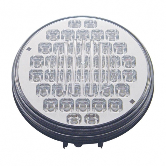 40 LED 4" Round Light (Stop, Turn & Tail) - Red LED/Clear Lens - Thumbnail 2