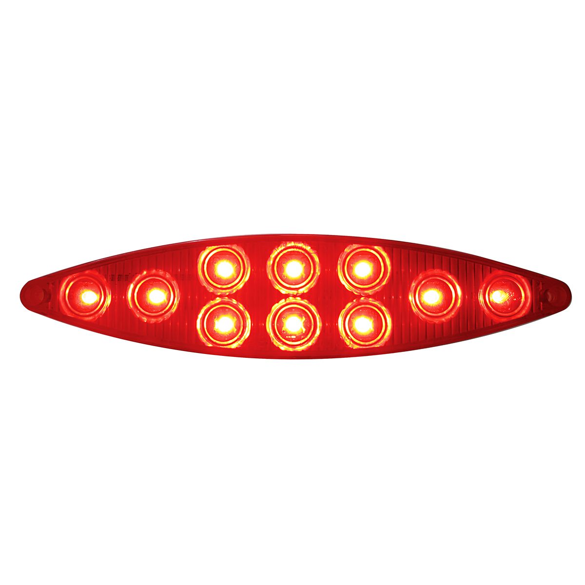 10 LED "Cat's Eye" Light (Stop, Turn & Tail) - Red LED/Red Lens