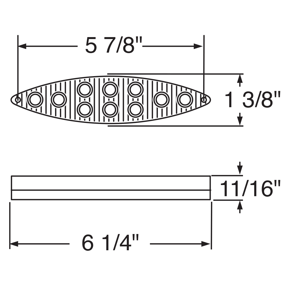 10 LED "Cat's Eye" Light (Stop, Turn & Tail) - Red LED/Red Lens - Thumbnail 4