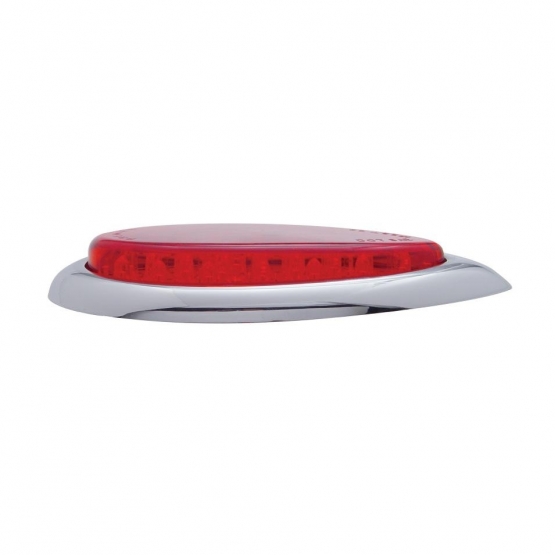 39 LED "Teardrop" Light With Plastic Bezel (Stop, Turn & Tail) - Red LED/Red Lens - Thumbnail 4