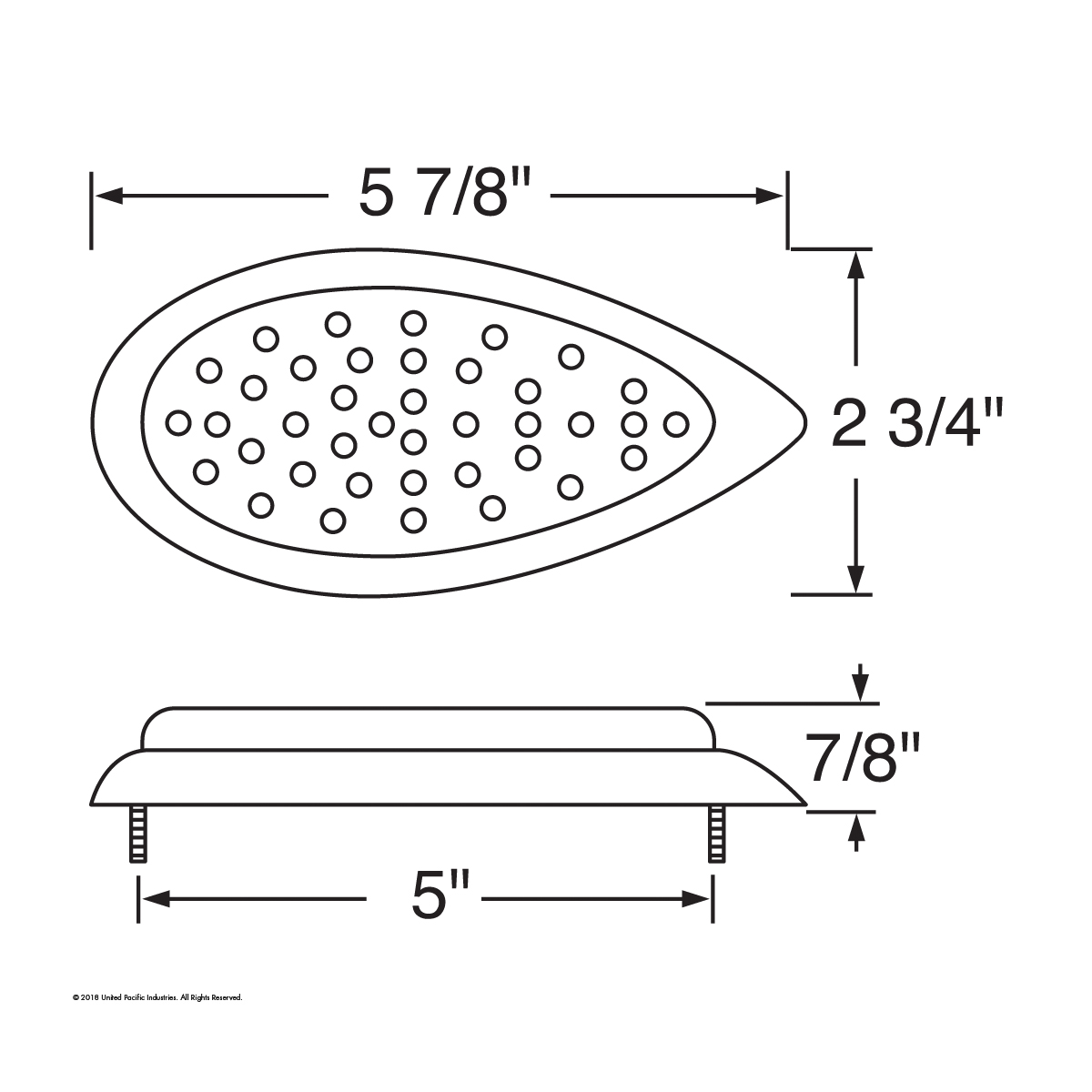 39 LED "Teardrop" Light With Plastic Bezel (Stop, Turn & Tail) - Red LED/Red Lens - Thumbnail 5