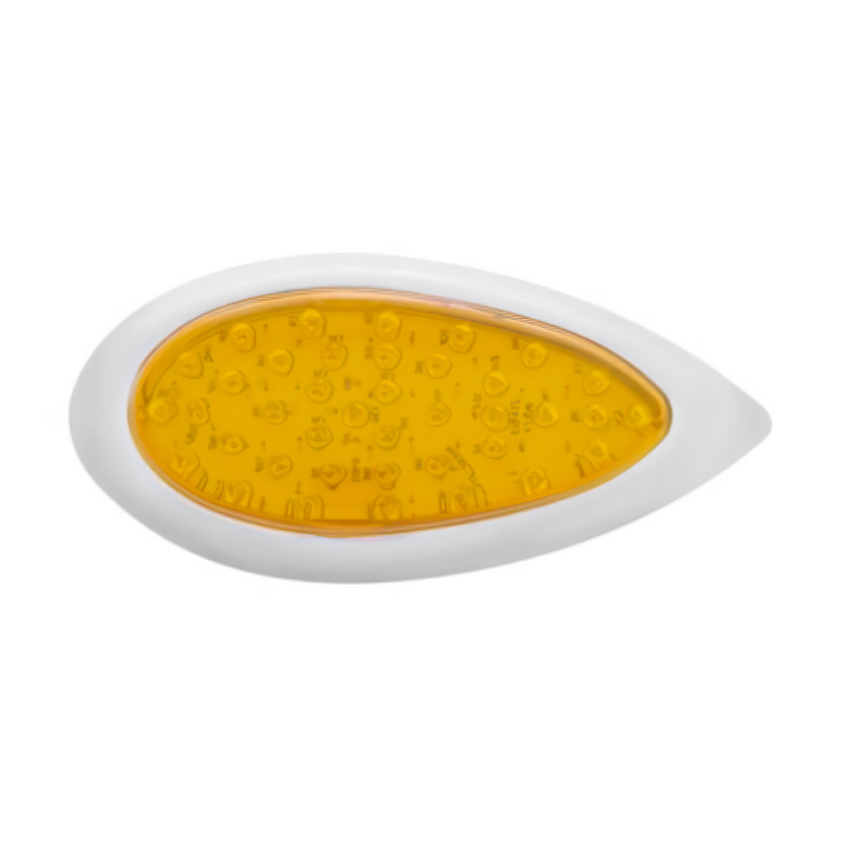 39 LED "Teardrop" Turn Signal Light With Bezel - Amber LED/Amber Lens - Thumbnail 2