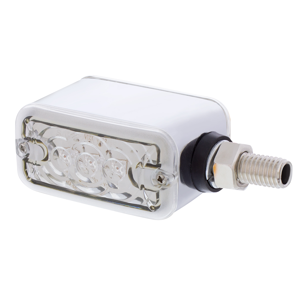 6 LED Single Function Double Face Light - Horizontal Mount - Amber & Red LED/Clear Lens - Thumbnail 2