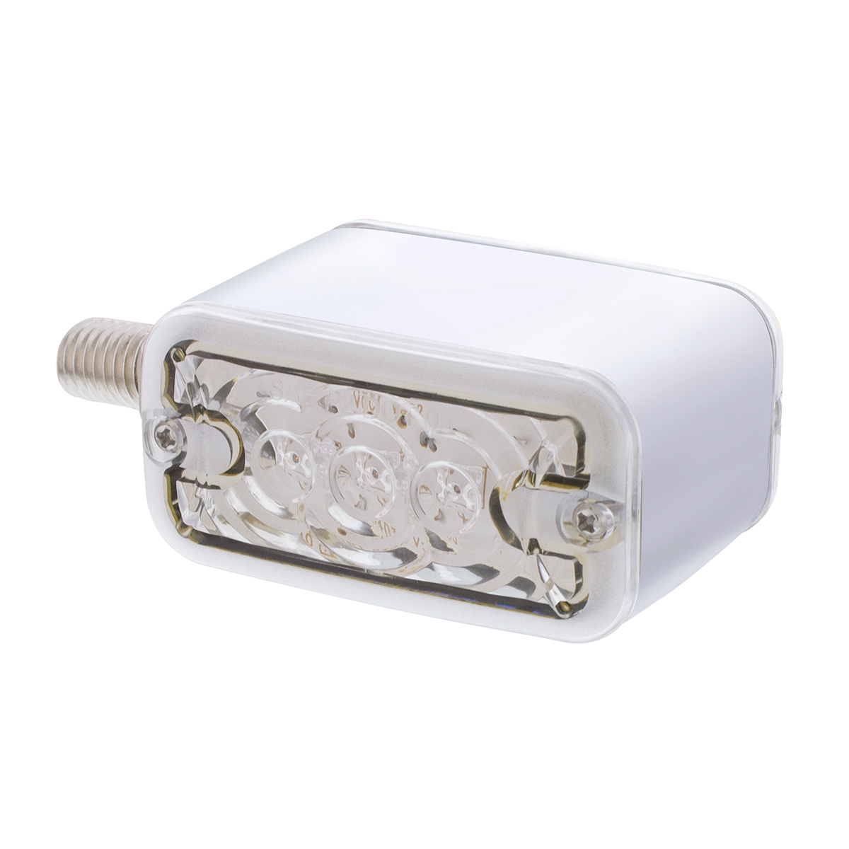 6 LED Single Function Double Face Light - Horizontal Mount - Amber & Red LED/Clear Lens - Thumbnail 4